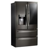 LG 36" French Door Refrigerator 28 cu. ft. Smart Energy Star Refrigerator, Stainless Steel in Black, Size 68.375 H x 35.75 W x 33.75 D in | Wayfair