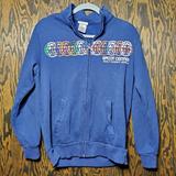 Disney Sweaters | Disney Parks Disney World Epcot Center Jacket Zip Up Size Small Adult Blue Red | Color: Blue | Size: Unisex Small