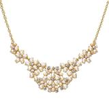 Kate Spade Jewelry | Kate Spade Mini Bouquet Pearl Statement Bib Necklace | Color: Gold/White | Size: Os