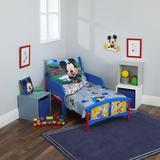 Disney Mickey Mouse Having Fun 4-Piece Toddler Bedding Set Toddler Bed Blue