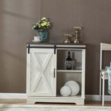 Gracie Oaks Prazeres Wood 1 - Door Accent cabinet Wood in Brown, Size 32.28 H x 31.5 W x 15.75 D in | Wayfair 0C0EAB5F106C4ED5A1EA1858527F05BA