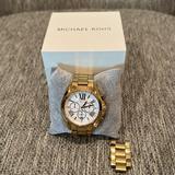Michael Kors Jewelry | Michael Kors Women's Bradshaw Stainless Steel Watch | Color: Gold/White | Size: Os
