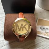 Michael Kors Accessories | Michael Kors Slim Runway Watch Mk2326 | Color: Brown/Gold | Size: Os