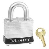 MASTER LOCK 3BLK Lockout Padlock,KD,Black,1-1/4"H