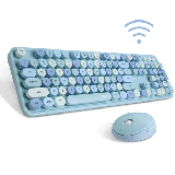 Arcwares Wireless Keyboard and Mouse Combo Sweet Cute Style 2.4GHz USB Ergonomic Keyboard Compact Mouse for Computer Laptop PC Desktops Mac