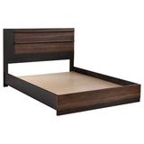 Coaster Queen Low Profile Platform Bed Wood in Black/Brown, Size 45.25 H x 63.5 W x 85.0 D in | Wayfair 224281Q