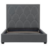 Coaster King Low Profile Panel Bed Upholstered/Polyester in Black/Brown/Gray, Size 60.25 H x 81.5 W x 87.75 D in 315900KE Wayfair