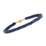 Ross-Simons Sapphire Bead Bracelet With 14kt Yellow Gold Magnetic Clasp