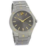 Movado S.E. Series Grey Dial 2-Tone Stainless Steel Mens Quartz Watch 0607514