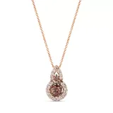Le Vian® 1/2 Ct. T.w. Chocolate Diamonds, 1/3 Ct. T.w. Nude Diamonds™ Pendant Necklace In 14K Strawberry Gold
