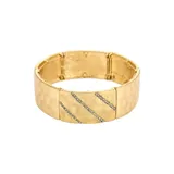 New Directions® Gold-Tone 7" Bangle Bracelet, Black