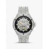 Michael Kors Limited-Edition Oversized Lennox Pavé Silver-Tone Watch Silver One Size