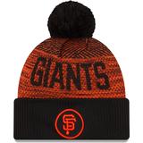 Men's New Era Black San Francisco Giants Authentic Collection Sport Cuffed Knit Hat with Pom