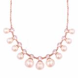Kate Spade Jewelry | Kate Spade Rose Gold Crystal Pearl Necklace | Color: Gold/Pink | Size: Os