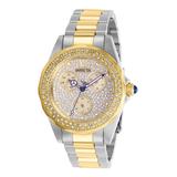 Invicta Women's Watches - Crystal & Two-Tone Contrast-Hand Pave Angel Chronograph Watch