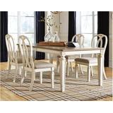 Realyn White Extendable Rectangular Dining Table