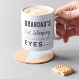 Personalised 'Resting His Eyes' Ceramic Mug