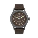 Men's Expedition Sierra Stainless Steel & Leather Strap Watch - Brown