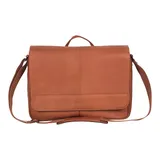 Kenneth Cole Reaction Leather Crossbody Laptop Case & Tablet Day Bag, Med Brown