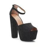 Jessica Simpson Dameka Platform Dress Sandals, Black, 8M