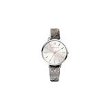Adrienne Vittadini Women's Diamond Dial White Dial and Silver Analog Watch Silver