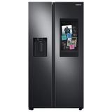 Samsung 36 in. 21.5 cu. ft. Smart Side by Side Refrigerator with Family Hub in Black Stainless Steel, Counter Depth, Fingerprint Resistant Black Stainless Steel