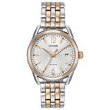 Citizen Eco-drive Fe6086-74a Drive Silver Dial 36mm Two Tone Steel