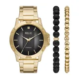 Relic by Fossil Men's Rylan Gold Tone Watch Set, Size: Large