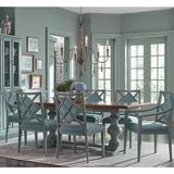 Casa Florentina Tarvine Double Pedestal Extension Dining Table with Antique Walnut Top - Ballard Designs