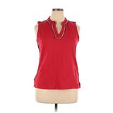 Nautica Tank Top Red Print V Neck Tops - Women's Size X-Large