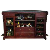 Howard Miller® Niagara Bar Cabinet w/ Wine Storage Wood in Brown/Gray/Red, Size 42.0 H x 28.5 D in | Wayfair 693001