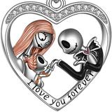 Disney Jewelry | 18k Diamond Nightmare Before Christmas Family Heart Necklace | Color: Gold/Silver | Size: Os
