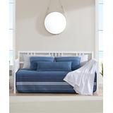 Nautica Daybed Bedding Sets Blue - Blue & White Coveside Stripe Cotton Daybed Quilt Set