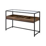 Furniture of America Sideboard & Hutch Brown - Brown & Matte Black Console Table