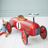 Retro Style Ride On Racing Car In Lots Of Colours, Red/Silver/Green