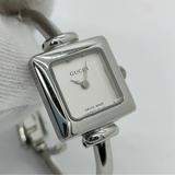 Gucci Accessories | Gucci Watch Great Working Condition Silver Tone Bracelet Square Face Authentic!! | Color: Silver | Size: Os