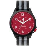 Columbia Black Alabama Crimson Tide Crestview 3-Hand Date Nylon Strap Watch