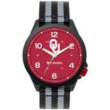 Columbia Black Oklahoma Sooners Crestview 3-Hand Date Nylon Strap Watch