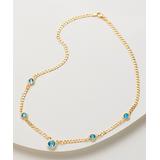 Affinity Gems Women's Necklaces Blue - Swiss Blue Topaz & 14k Yellow Gold-Plated Station Necklace