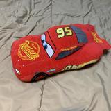 Disney Toys | Disney Cars Lightning Mcqueen Pillow Stuffed Toy | Color: Red | Size: Osb