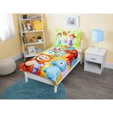 CoComelon Learning is Fun Theme 4-Piece Toddler Bedding Set. Multi Color Print for Toddler Bed
