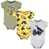 Hudson Baby Infant Boys Cotton Bodysuits, Construction Trucks, Infant Boy's, Size: 9-12Months, Yellow