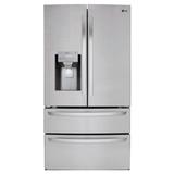 LG 36" French Door Refrigerator 28 cu. ft. Smart Refrigerator, Stainless Steel in Gray, Size 68.375 H x 35.75 W x 33.75 D in | Wayfair LMXS28626S