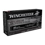 Winchester Super Suppressed 45 Auto Ammo - 45 Auto 230gr Full Metal Jacket Encapsulated 50/Box