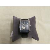 Brand Bulova Gents Automatic Rectangle Black Strap Watch
