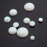 Kyocera White Opal Cabochon Stones - Lab Grown Loose Round