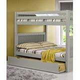 Camaflexi Bunk Bed Grey - Gray Panel Angle Ladder Full/Full Bunk Bed & Trundle