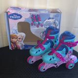 Disney Toys | Disney Frozen Playwheels Frozen Glitter Trainer Skates Adjustable 2-In-1 Skates | Color: Blue/Pink | Size: Junior 6-9 Ages 3-6
