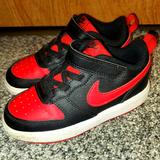 Nike Shoes | Boy's Nike Air Force 1s Red Low-Top | Color: Black/Red | Size: 9b