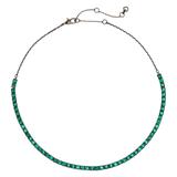 Kate Spade Jewelry | Kate Spade Green Rhinestone Shimmy Tennis Necklace | Color: Gray/Green | Size: Os